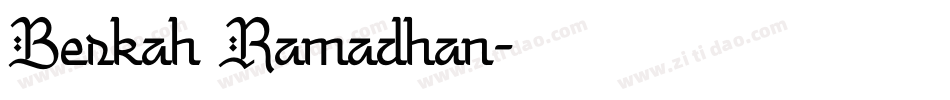 Berkah Ramadhan字体转换